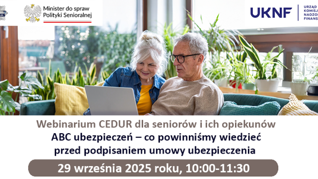 Webinarium „ABC ubezpieczeń” dla seniorów