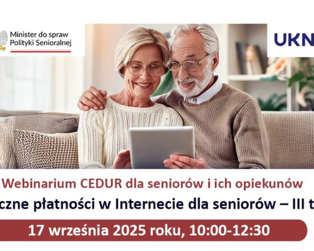 Webinarium KNF: bezpieczne płatności online dla seniorów