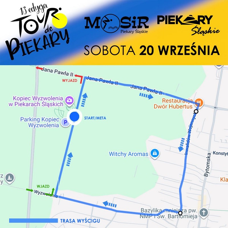 Tour de Piekary: zasady wjazdu i parkingi dla uczestników wyścigu