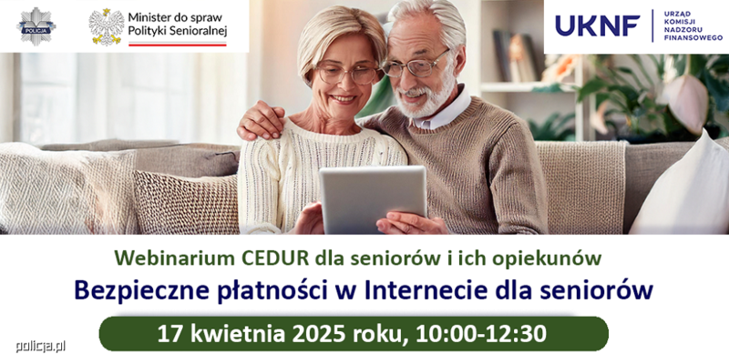 Bezpłatne webinarium dla seniorów: Jak bezpiecznie płacić w Internecie?