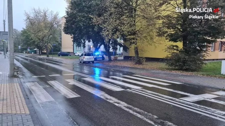 Potrącenie na przejściu dla pieszych. Policja apeluje o ostrożność! / fot. KMP Piekary Śląskie