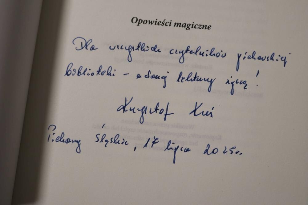 Spotkanie z Krzysztofem Kusiem w bibliotece / fot. MBP Piekary Śląskie