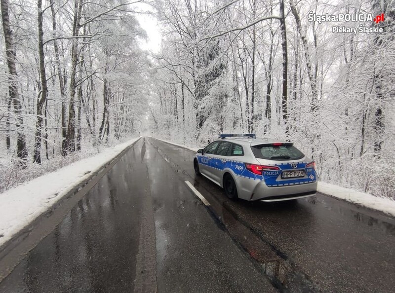 Uwaga ślisko! Policja apeluje o ostrożną jazdę