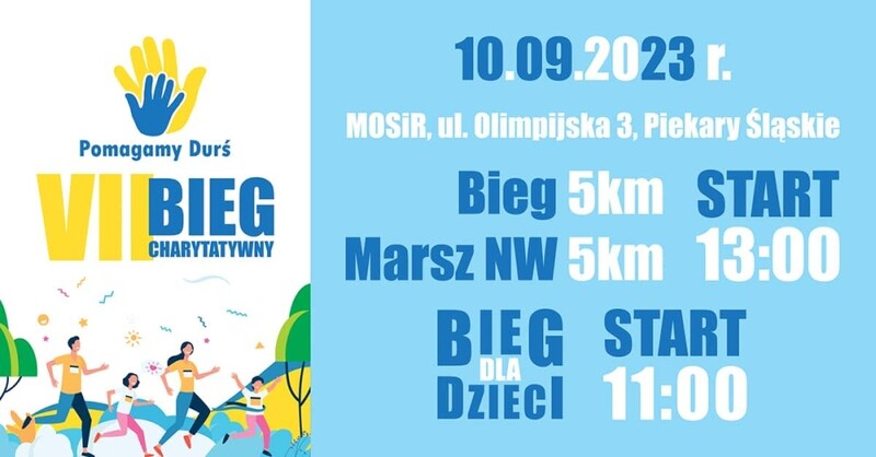 Weź udział w charytatywnym biegu: to już VII edycja “Pomagamy Durś”